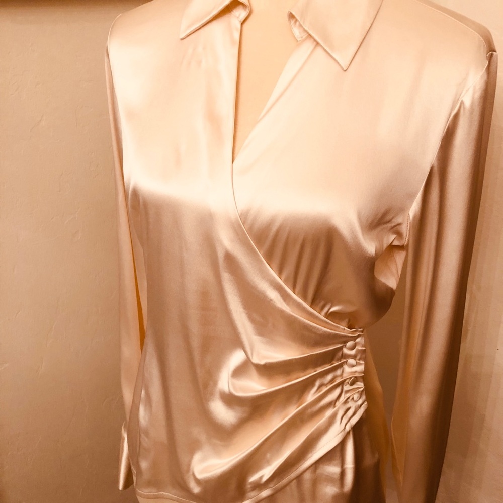 Harold’s cream wrap blouse